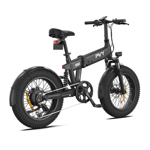 PVY Turbo Vélo Électrique - Moteur 250W Batterie 48V13AH Pneus 20" Freins à Disque Mécaniques - Gris