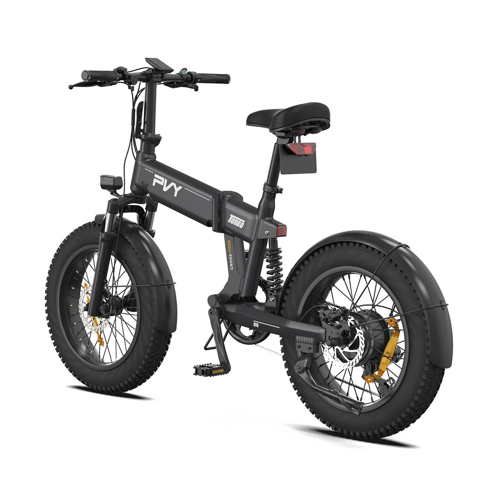PVY Turbo Vélo Électrique - Moteur 250W Batterie 48V13AH Pneus 20" Freins à Disque Mécaniques - Gris