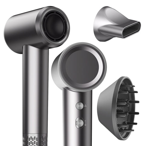 Micollme H6S Sèche-cheveux - Puissance de 1600W 23m/s Débit d'air Bruit 59dB 3 Modes de Chauffage - Gris