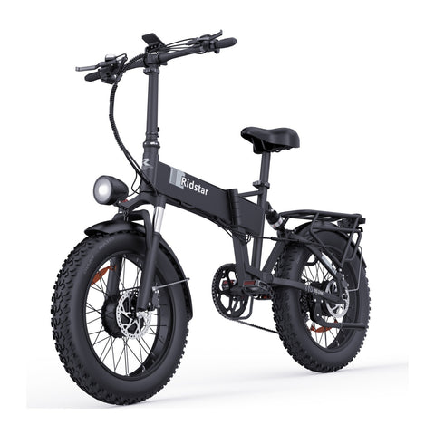 Vélo Électrique Ridstar H20 Pro - Dual Moteurs 500W*2 Batterie 48V23Ah Pneus 20" Frein à Disque d'huile Hydraulique - Noir