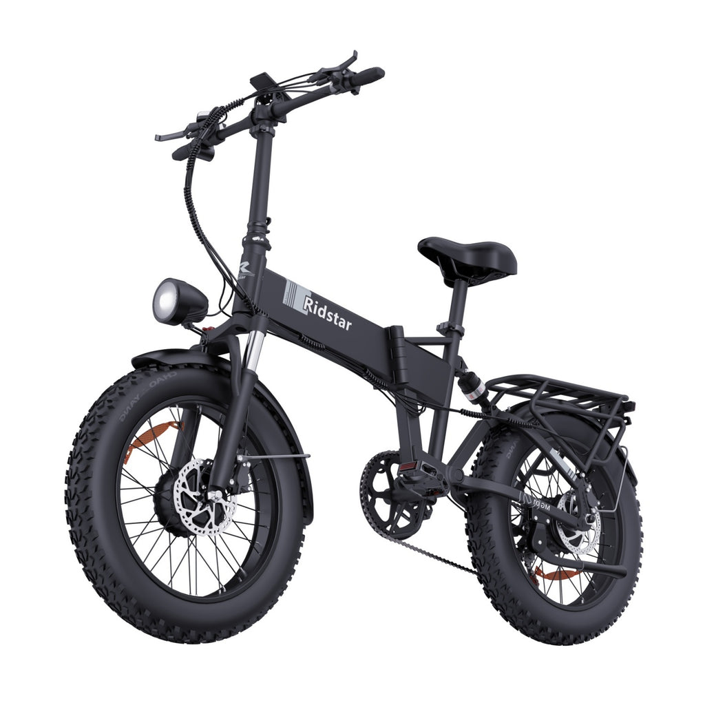 Vélo Électrique Ridstar H20 Pro - Dual Moteurs 500W*2 Batterie 48V23Ah Pneus 20" Frein à Disque d'huile Hydraulique - Noir
