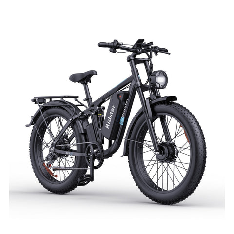 Vélo Électrique Ridstar E26 Pro - Dual Moteurs 500W*2 Batterie 48V23Ah Pneus 26" Frein à Disque d'huile Hydraulique - Noir