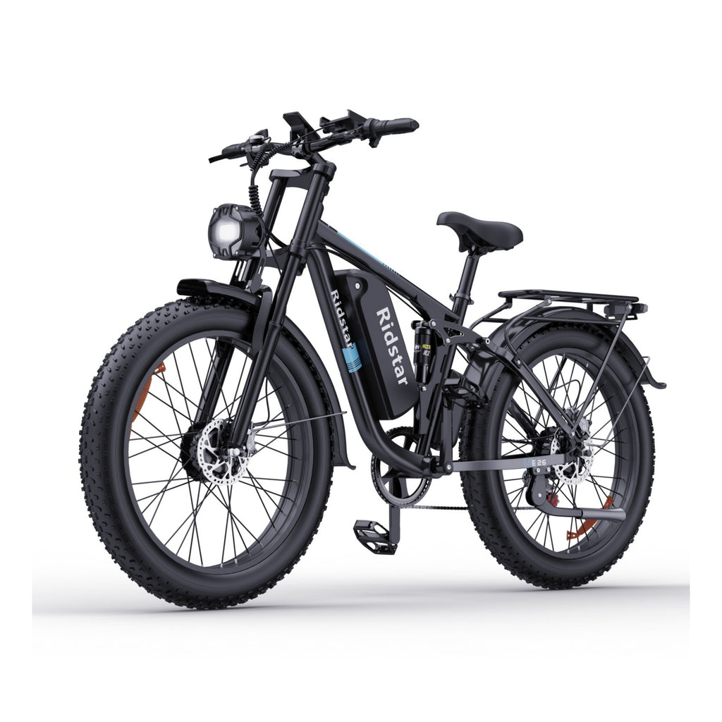 Vélo Électrique Ridstar E26 Pro - Dual Moteurs 500W*2 Batterie 48V23Ah Pneus 26" Frein à Disque d'huile Hydraulique - Noir