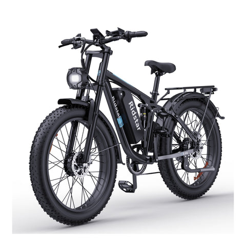 Vélo Électrique Ridstar E26 Pro - Dual Moteurs 500W*2 Batterie 48V23Ah Pneus 26" Frein à Disque d'huile Hydraulique - Noir