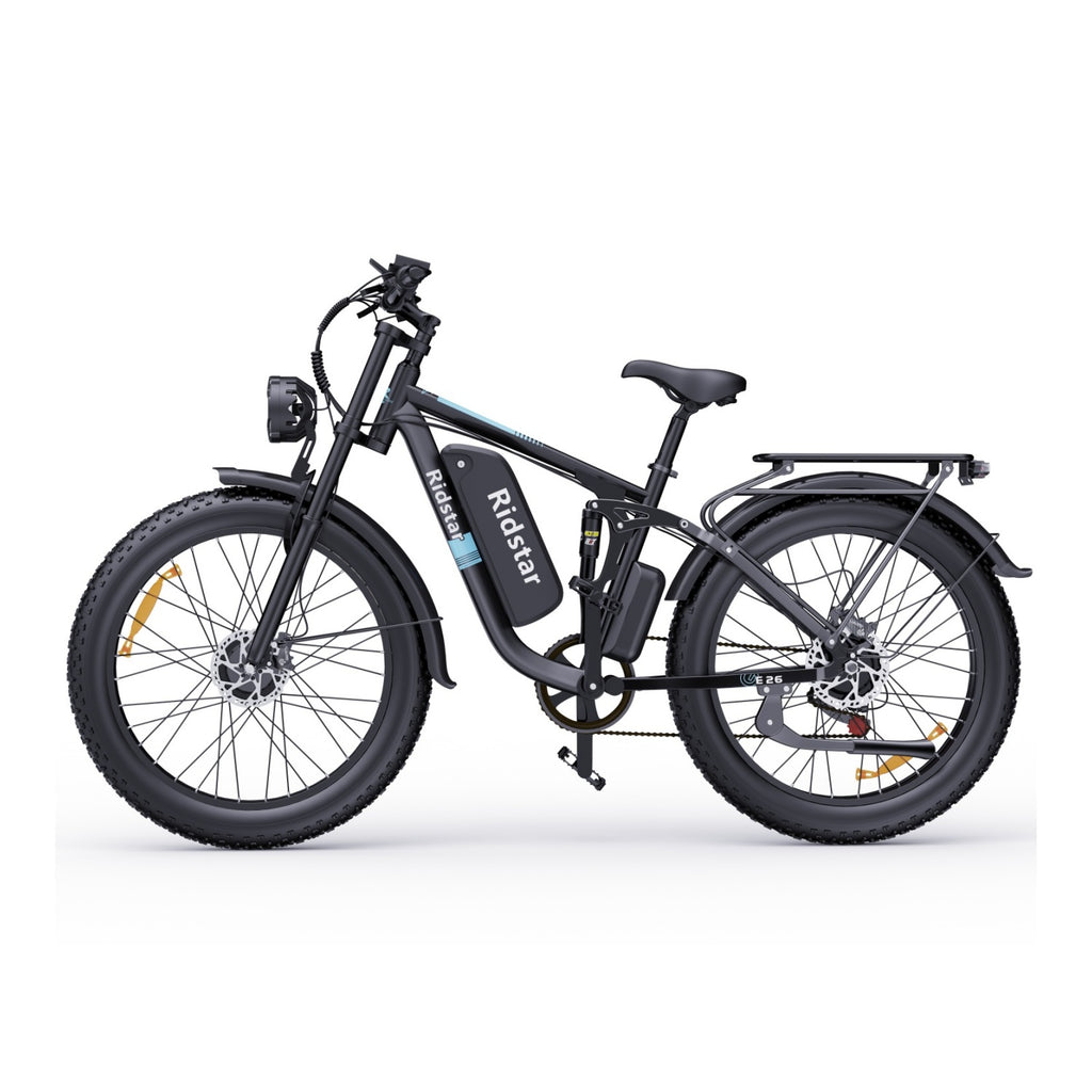 Vélo Électrique Ridstar E26 Pro - Dual Moteurs 500W*2 Batterie 48V23Ah Pneus 26" Frein à Disque d'huile Hydraulique - Noir