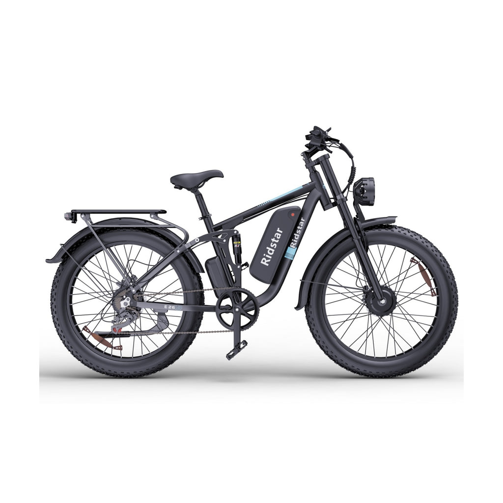 Vélo Électrique Ridstar E26 Pro - Dual Moteurs 500W*2 Batterie 48V23Ah Pneus 26" Frein à Disque d'huile Hydraulique - Noir