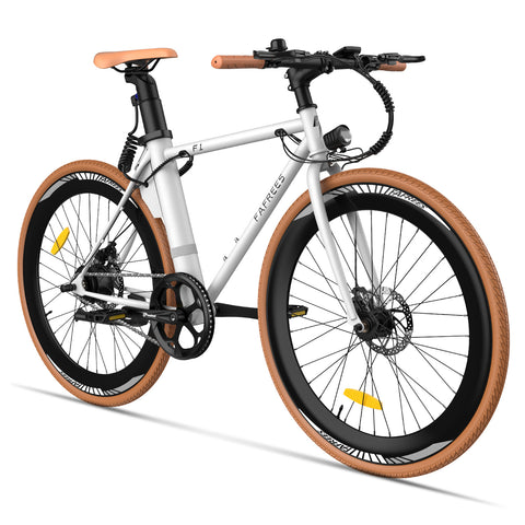 Vélo Électrique FAFREES F1 10AH - 250W Moteur 36V10AH Batterie Pneus 27.5 Pouces Freins à Disques Mécaniques - Blanc