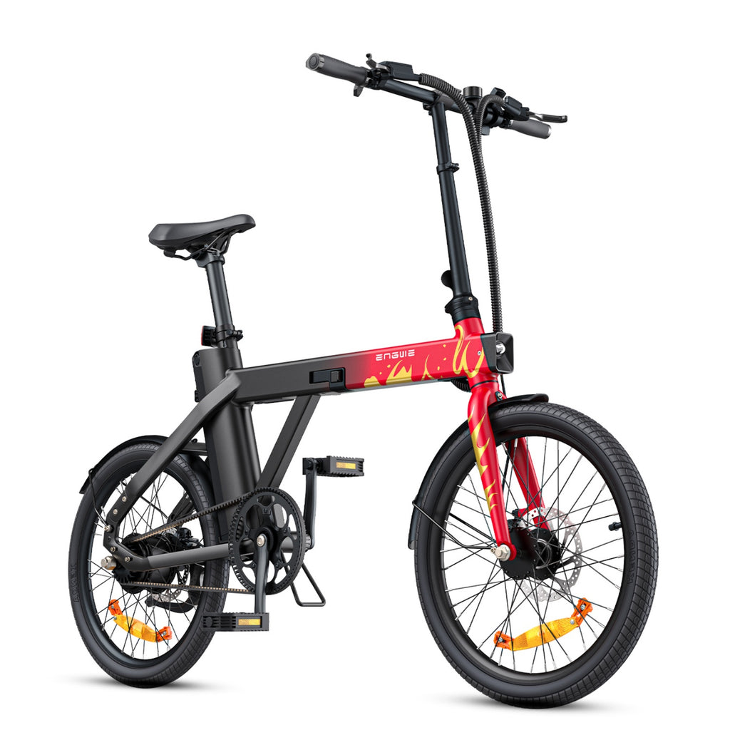 Vélo Électrique Pliable ENGWE P20 Édition Limitée - Moteur 250W Batterie 36V9.6Ah Pneus 20 Pouces Frein à Disque Hydraulique - Rouge