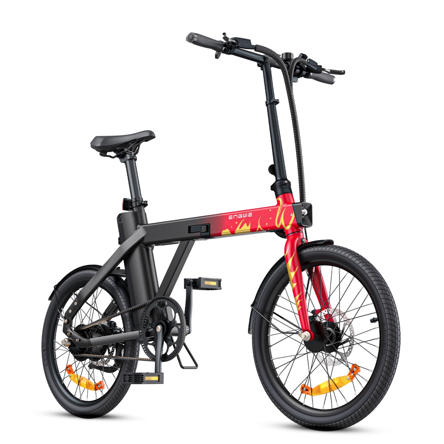 Vélo Électrique Pliable ENGWE P20 Édition Limitée - Moteur 250W Batterie 36V9.6Ah Pneus 20 Pouces Frein à Disque Hydraulique - Rouge