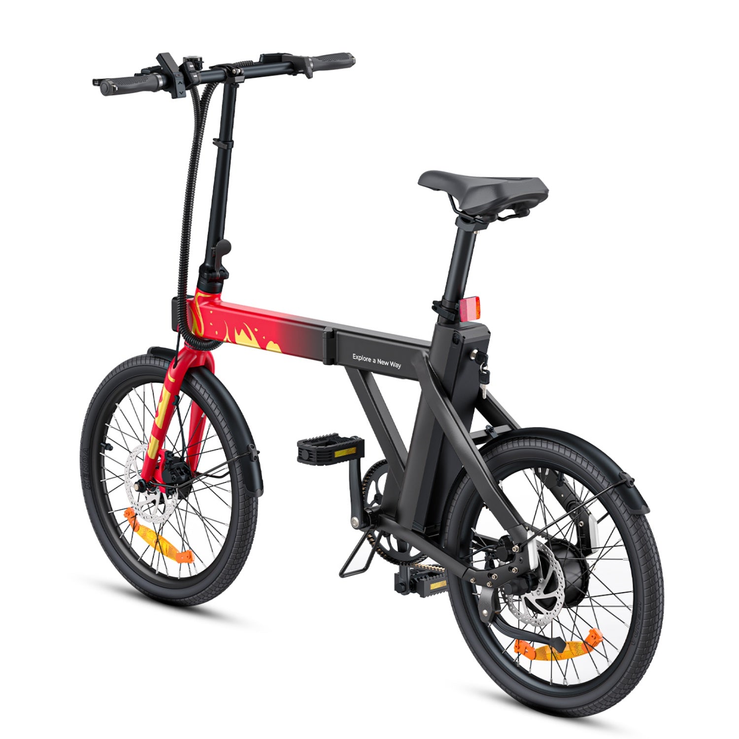 Vélo Électrique Pliable ENGWE P20 Édition Limitée - Moteur 250W Batterie 36V9.6Ah Pneus 20 Pouces Frein à Disque Hydraulique - Rouge