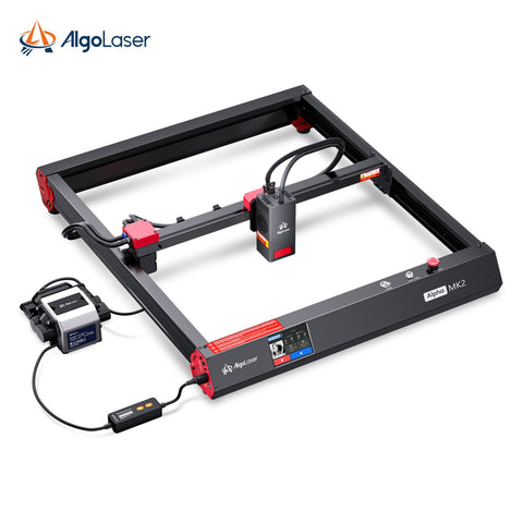 Graveur Laser ALGOLASER Alpha MK2 - Puissance Laser 20W Vitesse De Gravure 20000mm/min Surface De Travail 400*410mm Technologie De Source Lumineuse Space Hopper - Noir Rouge