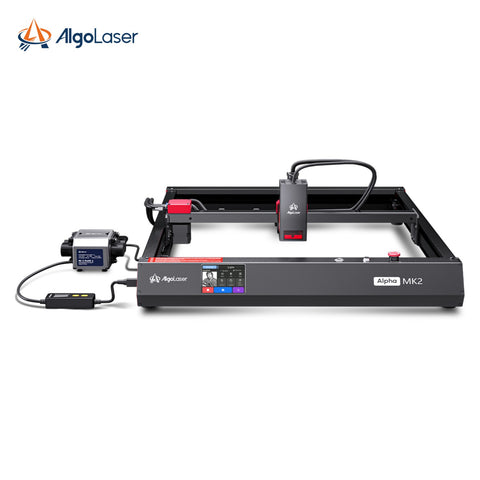 Graveur Laser ALGOLASER Alpha MK2 - Puissance Laser 20W Vitesse De Gravure 20000mm/min Surface De Travail 400*410mm Technologie De Source Lumineuse Space Hopper - Noir Rouge