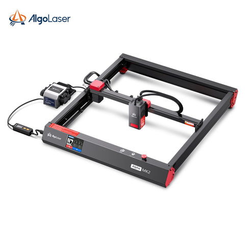 Graveur Laser ALGOLASER Alpha MK2 - Puissance Laser 20W Vitesse De Gravure 20000mm/min Surface De Travail 400*410mm Technologie De Source Lumineuse Space Hopper - Noir Rouge