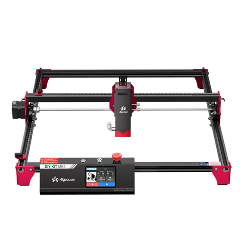 Graveur Laser ALGOLASER DIY KIT MK2 - Puissance Laser 10W Vitesse De Gravure 12000mm/min Surface De Travail 400*435mm Technologie De Source Lumineuse Synchrotron Polarisée - Noir Rouge