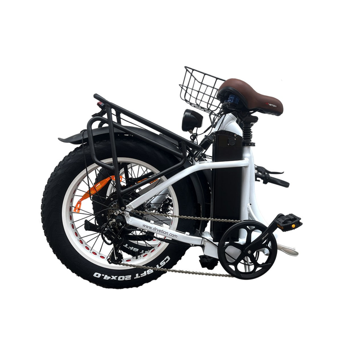 Vélo Électrique DrveTion CT20 - Moteur 750W Batterie 48V10AH Roues de 20 Pouces Freins à Huile - Blanc Perle