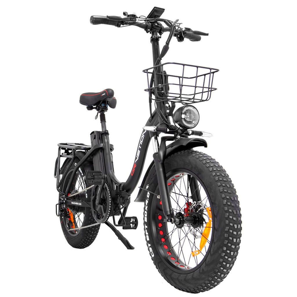 Vélo Électrique DrveTion CT20 - Moteur 750W Batterie 48V10AH Roues de 20 Pouces Freins à Huile - Noir