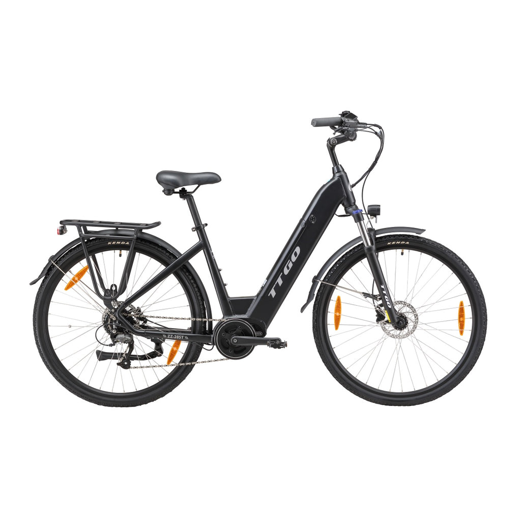 TTGO ZZ-28ST Vélo Électrique - Moteur 250W Batterie 36V20AH Pneus de 28 Pouces Freins à Disque - Noir