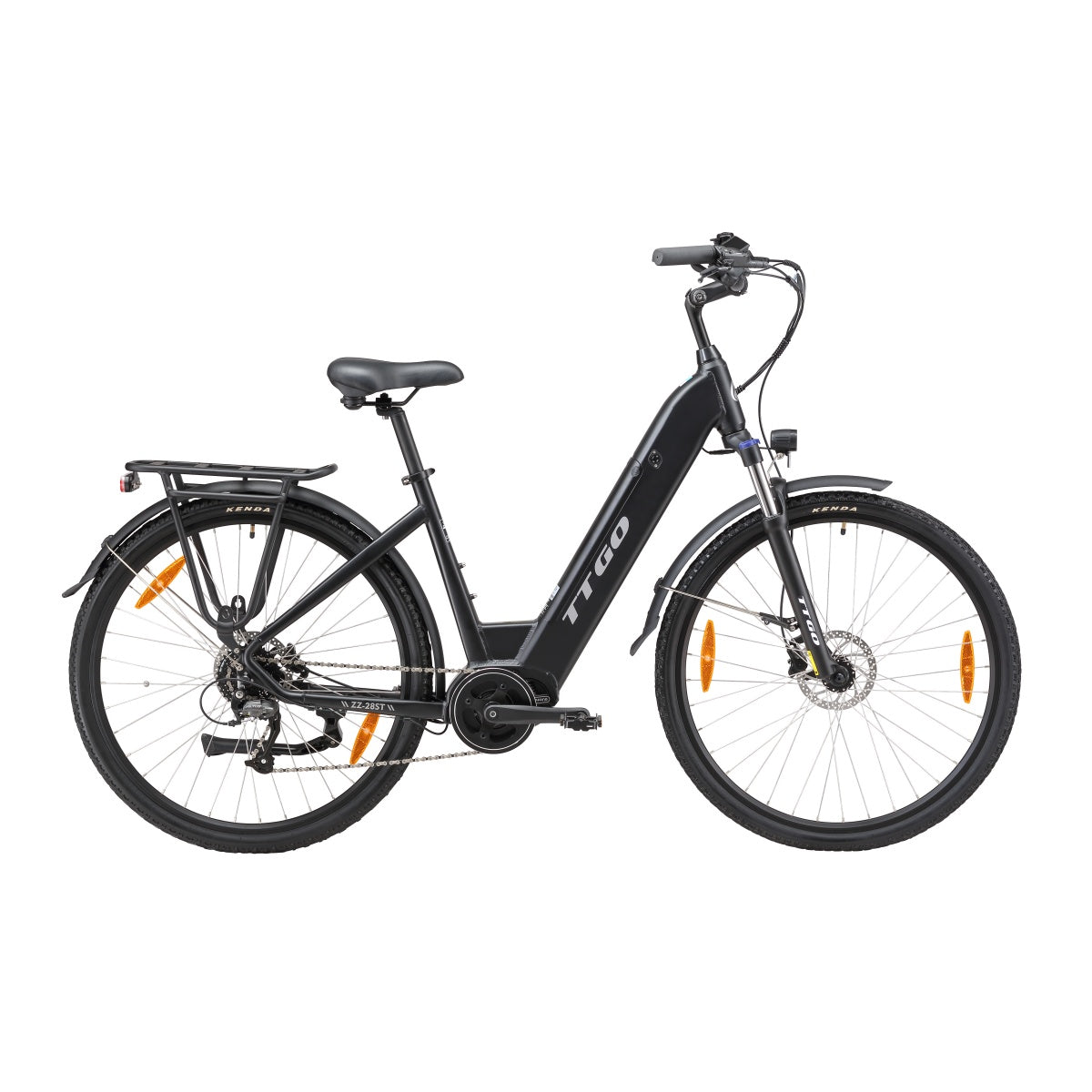 TTGO ZZ-28ST Vélo Électrique - Moteur 250W Batterie 36V20AH Pneus de 28 Pouces Freins à Disque - Noir