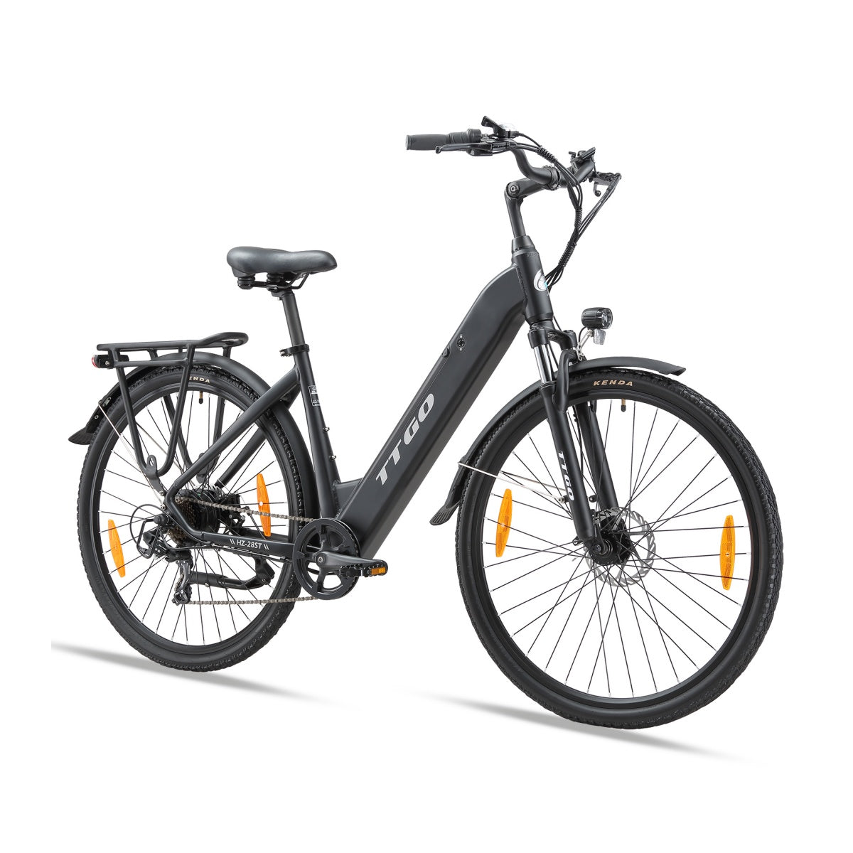 TTGO HZ-28ST Vélo Électrique - Moteur 250W Batterie 36V20AH Pneus de 28 Pouces Freins à Disque Mécaniques - Noir