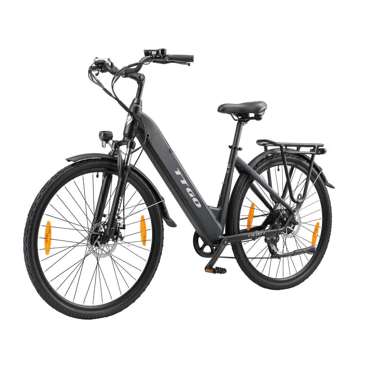 TTGO HZ-28ST Vélo Électrique - Moteur 250W Batterie 36V20AH Pneus de 28 Pouces Freins à Disque Mécaniques - Noir
