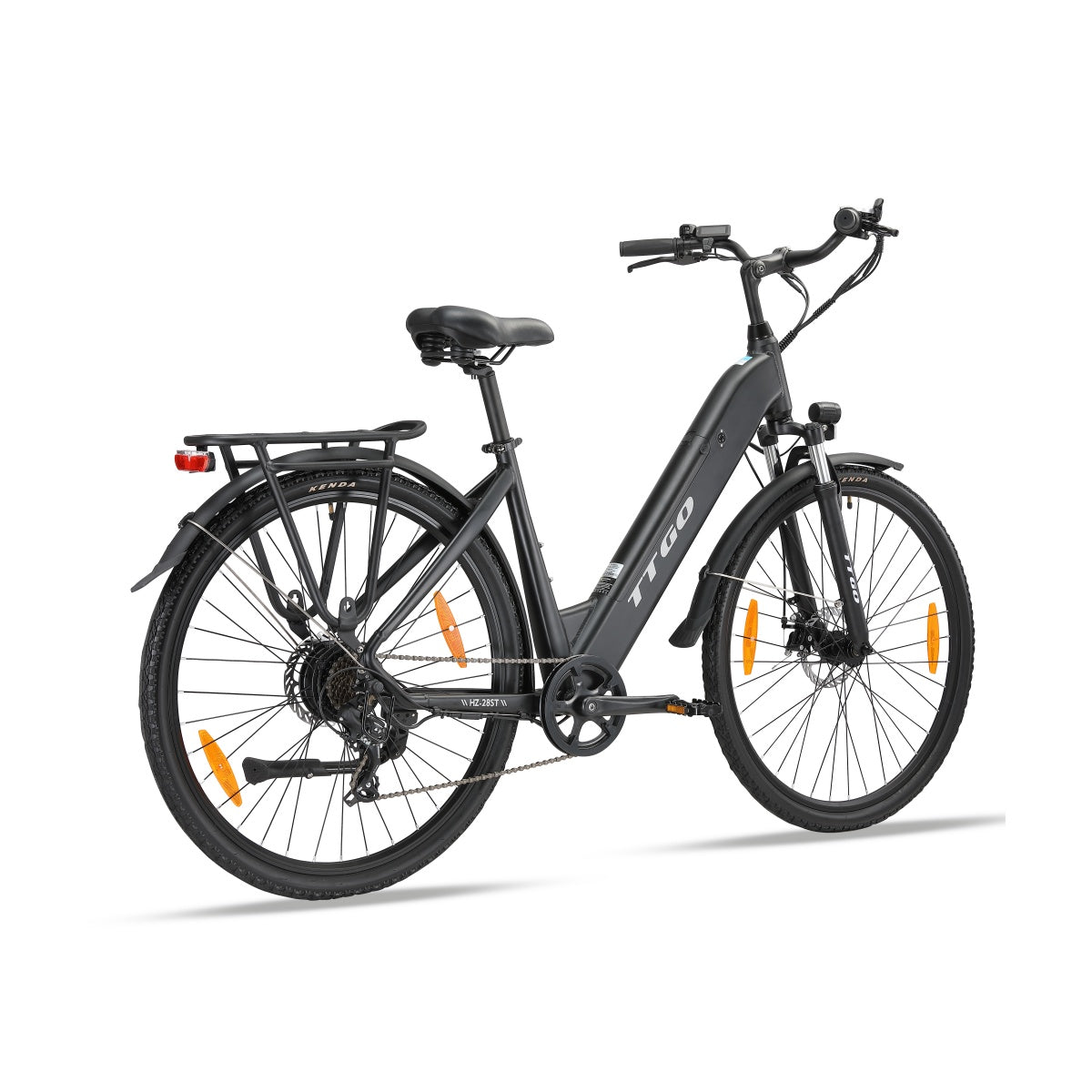 TTGO HZ-28ST Vélo Électrique - Moteur 250W Batterie 36V20AH Pneus de 28 Pouces Freins à Disque Mécaniques - Noir