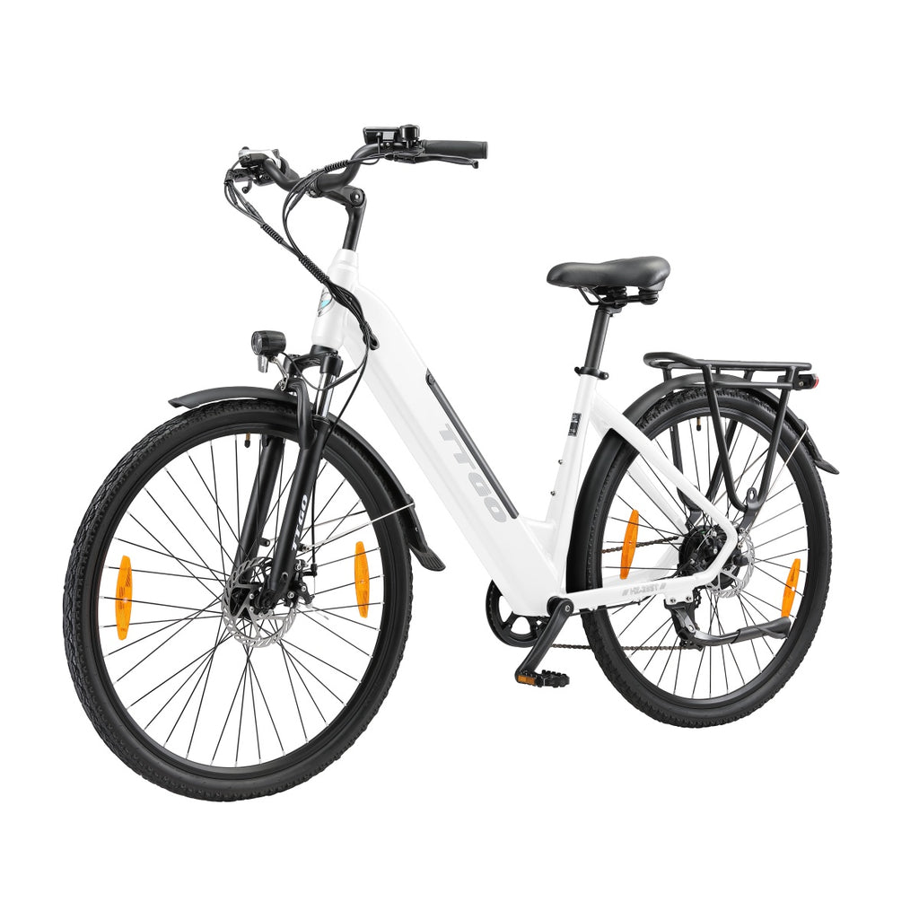 TTGO HZ-28ST Vélo Électrique - Moteur 250W Batterie 36V20AH Pneus de 28 Pouces Vitesse Max 25 km/h Freins à Disque Mécaniques - Blanc