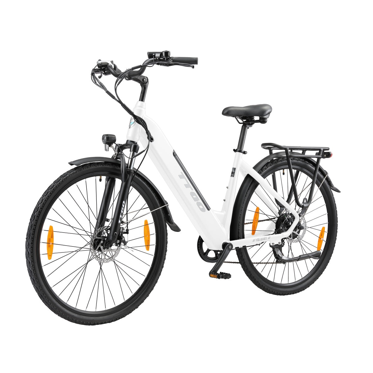 TTGO HZ-28ST Vélo Électrique - Moteur 250W Batterie 36V20AH Pneus de 28 Pouces Vitesse Max 25 km/h Freins à Disque Mécaniques - Blanc