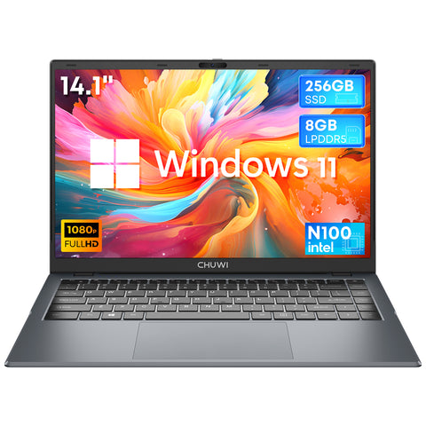 Ordinateur Portable CHUWI GemiBook XPro - Processeur Intel N100 Écran 14.1" Windows 11 8G+256G Batterie 5000mAh - Gris