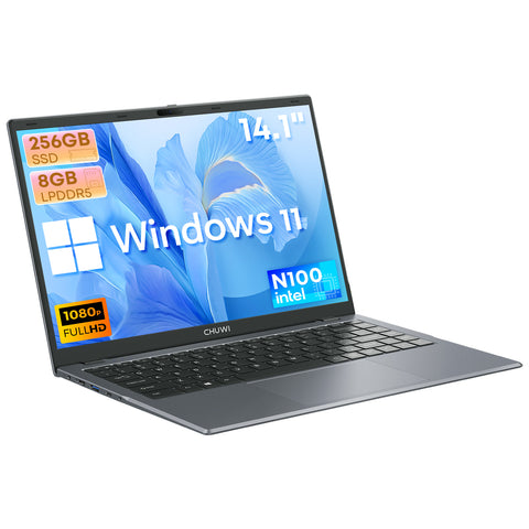 Ordinateur Portable CHUWI GemiBook XPro - Processeur Intel N100 Écran 14.1" Windows 11 8G+256G Batterie 5000mAh - Gris