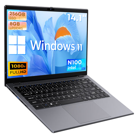 Ordinateur Portable CHUWI GemiBook XPro - Processeur Intel N100 Écran 14.1" Windows 11 8G+256G Batterie 5000mAh - Gris