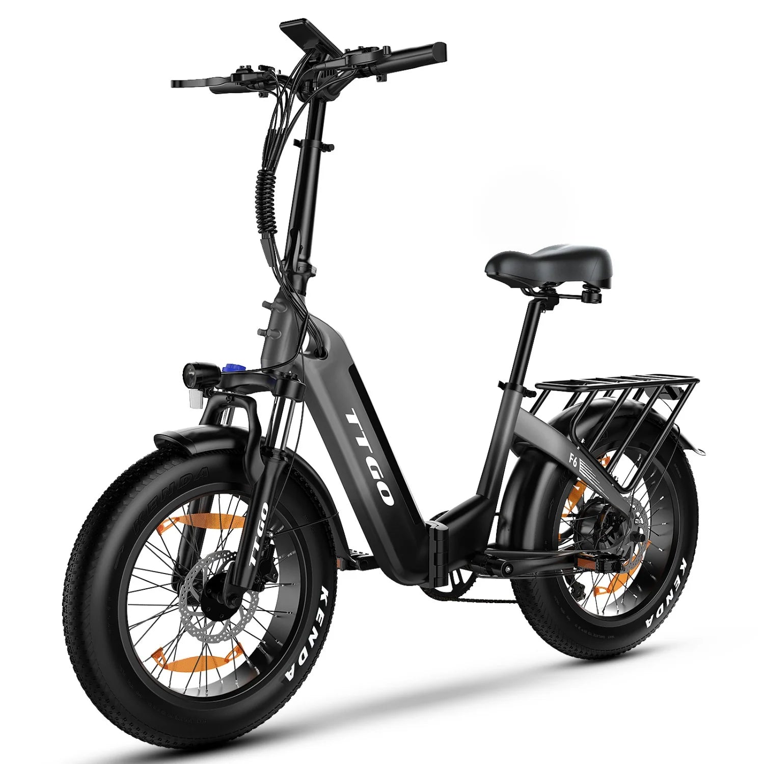 TTGO F6 Vélo Électrique  - Moteur 250W Batterie 36V25AH  Pneus de 20 Pouces Freins Hydrauliques – Noir Gris