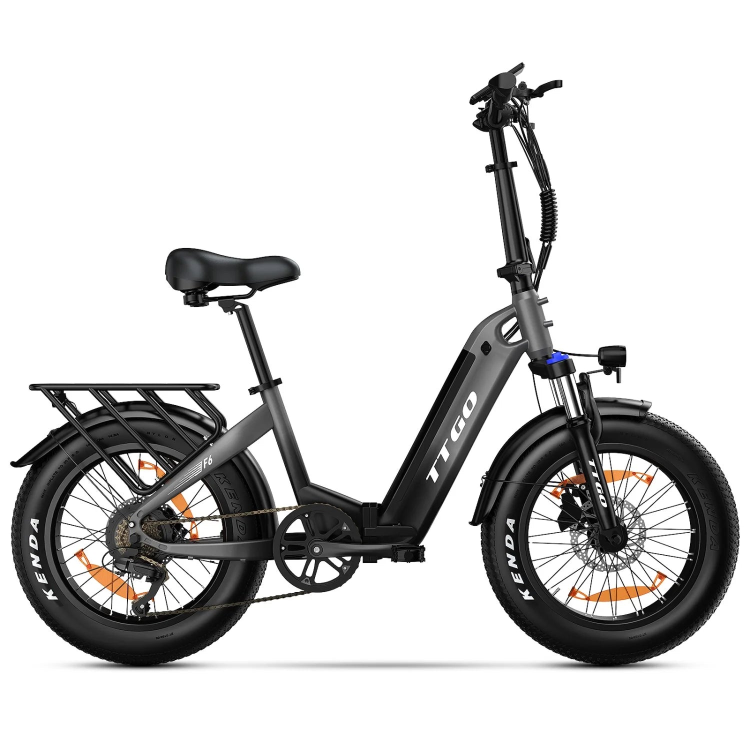 TTGO F6 Vélo Électrique  - Moteur 250W Batterie 36V25AH  Pneus de 20 Pouces Freins Hydrauliques – Noir Gris