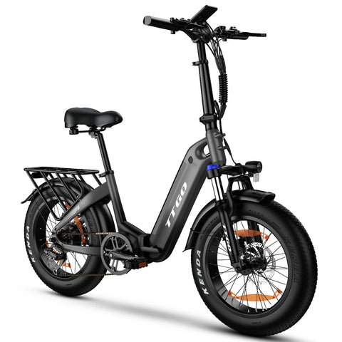 TTGO F6 Vélo Électrique  - Moteur 250W Batterie 36V25AH  Pneus de 20 Pouces Freins Hydrauliques – Noir Gris