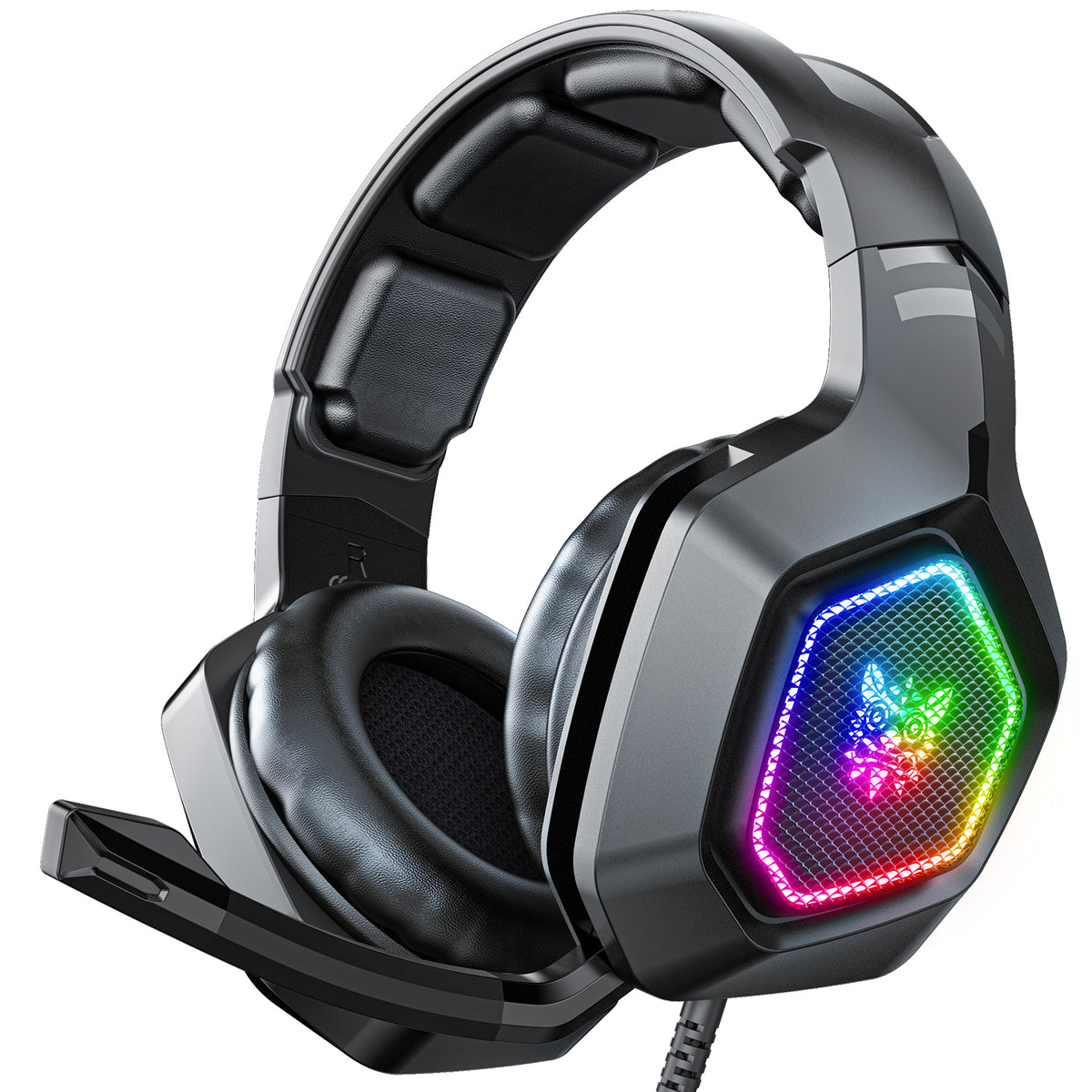ONIKUMA K10 Casque Gaming Sans Fil RGB Micro Haute Sensibilité - Noir