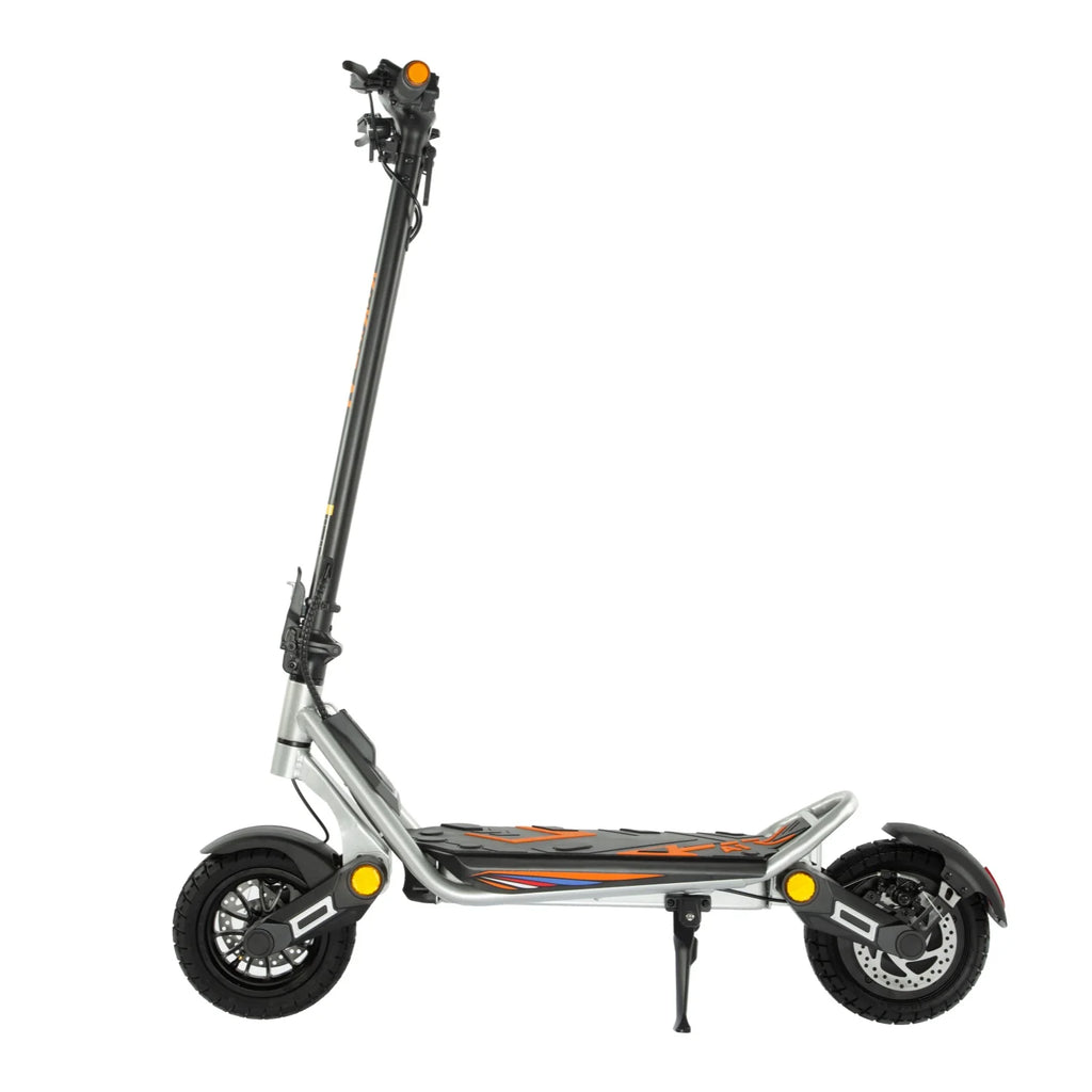Trottinette éLectrique Pliable Kukirin A1 Moteur 800 W Batterie 48 V13 AH Pneus 10 Pouces Freins à Disque - Argent
