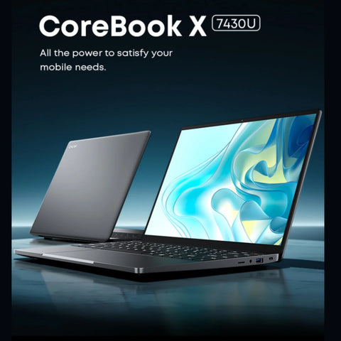 CHUWI CoreBook X R5 Laptop 14" AMD Ryzen 5 7430U Windows 11 Home – Ultrabook puissant et léger – Gris