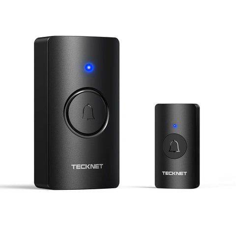 TECKNET HWD01990 Sonnette sans fil étanche 60 sons 5 niveaux de volume - Noir