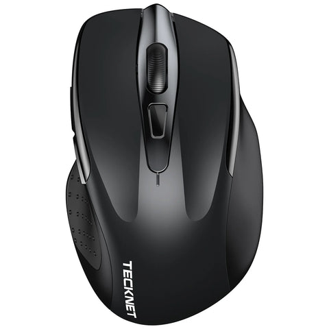 TECKNET TK-MS317 Souris ergonomique sans fil - silencieuse et rechargeable - Noir