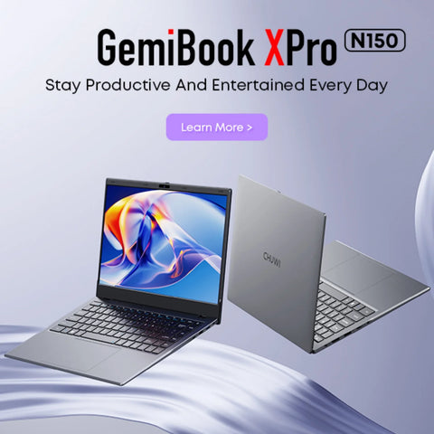 CHUWI GemiBook XPro Ordinateur Portable - Processeur Intel N150 Écran 14.1" 16+512Go Windows 11 Home - Gris