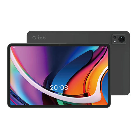G‑tab MEGA12 – Tablette Android 15 | 12 pouces, 8 Go + 256 Go, batterie 8800 mAh | Gris