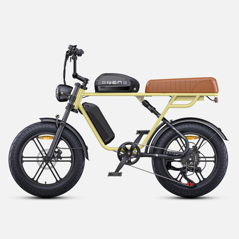 Vélo Électrique ENGWE M1 EU - Moteur 250W Batterie 48V28.6AH Pneus de 20 Pouces Freins à Disque Hydrauliques - Jaune