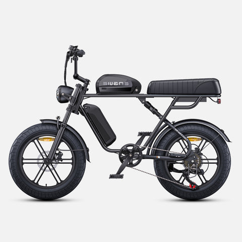 Vélo Électrique ENGWE M1 NL - Moteur 250W Batterie 48V28.6AH Pneus de 20 Pouces Frein à Disque Hydraulique Pommeau de Changement de Vitesse Sans Guidon - Noir