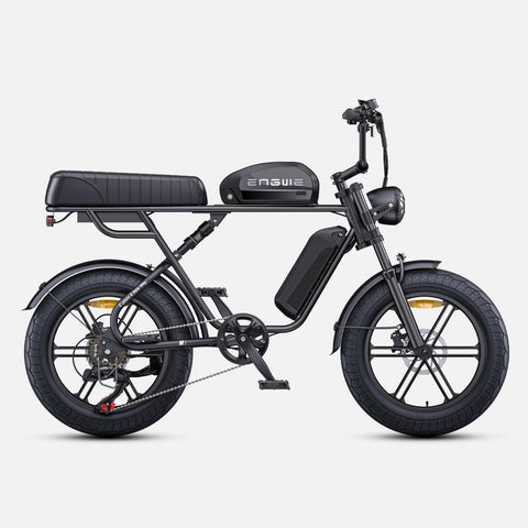 Vélo Électrique ENGWE M1 NL - Moteur 250W Batterie 48V28.6AH Pneus de 20 Pouces Frein à Disque Hydraulique Pommeau de Changement de Vitesse Sans Guidon - Noir