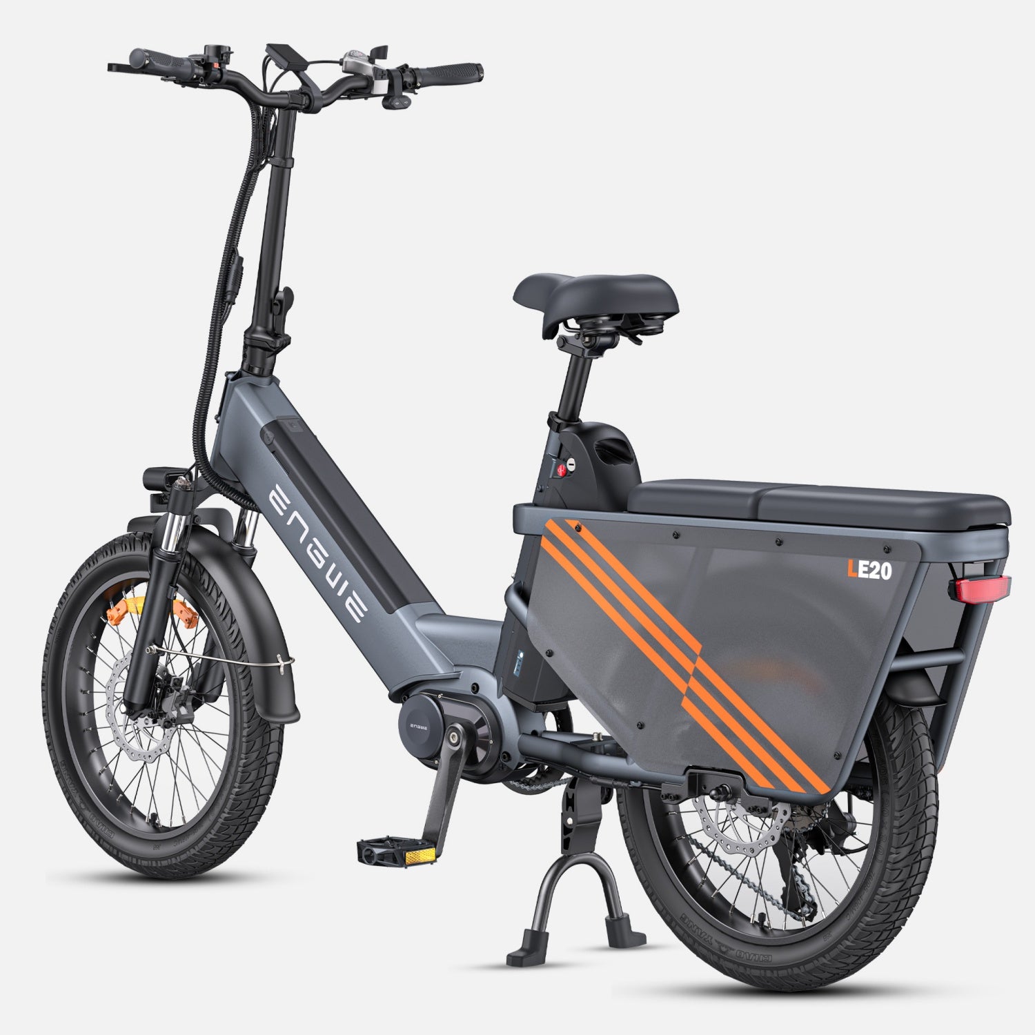 Vélo électrique ENGWE LE20 EU - Pneus 20 Pouces 250W Moteur Double Batterie 48V38.4AH Freins Hydrauliques - Gris