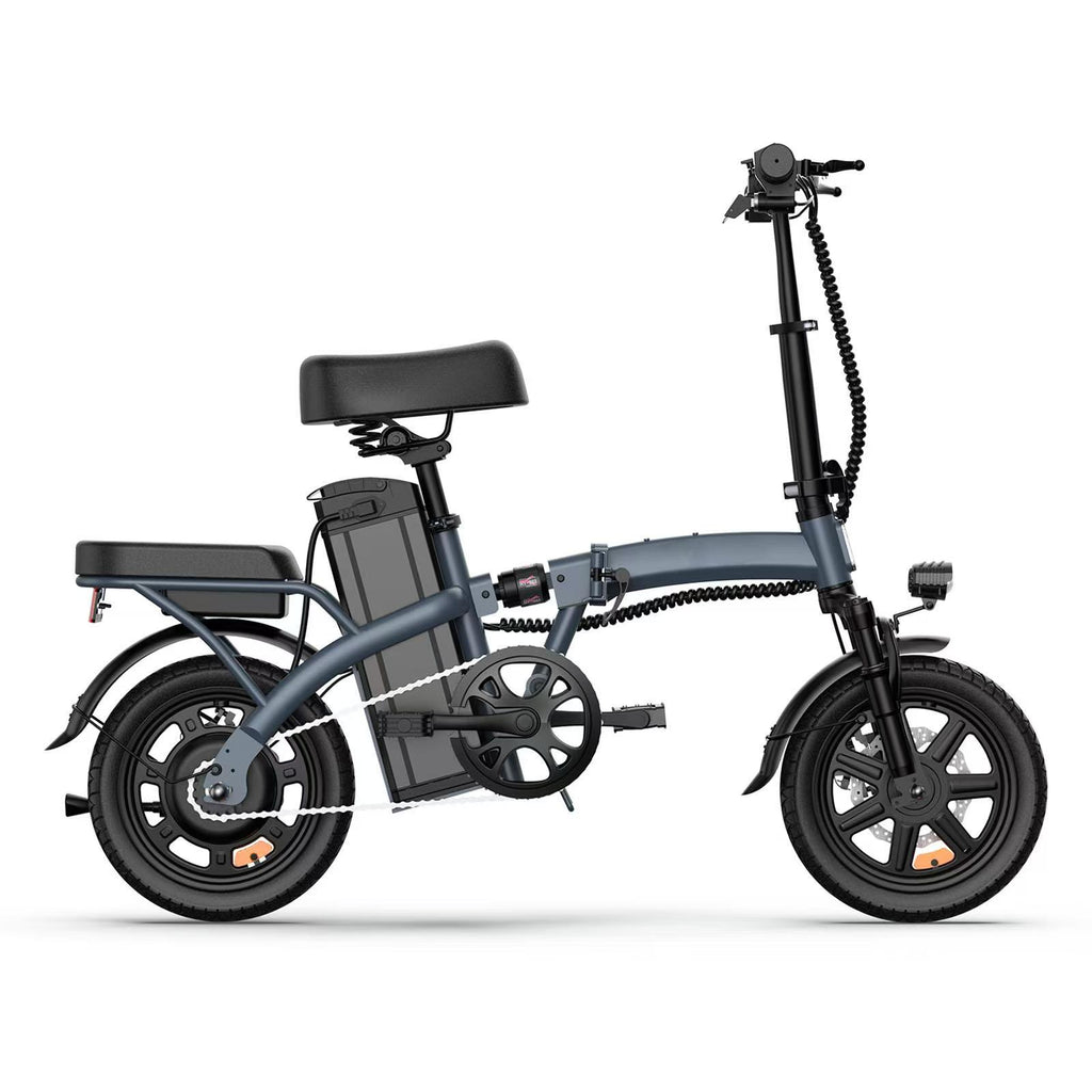 Vélo électrique URLIFE F1L - Moteur 250W Batterie 48V 7.5Ah Pneus De 14 Pouces  Freins à Disque - Gris