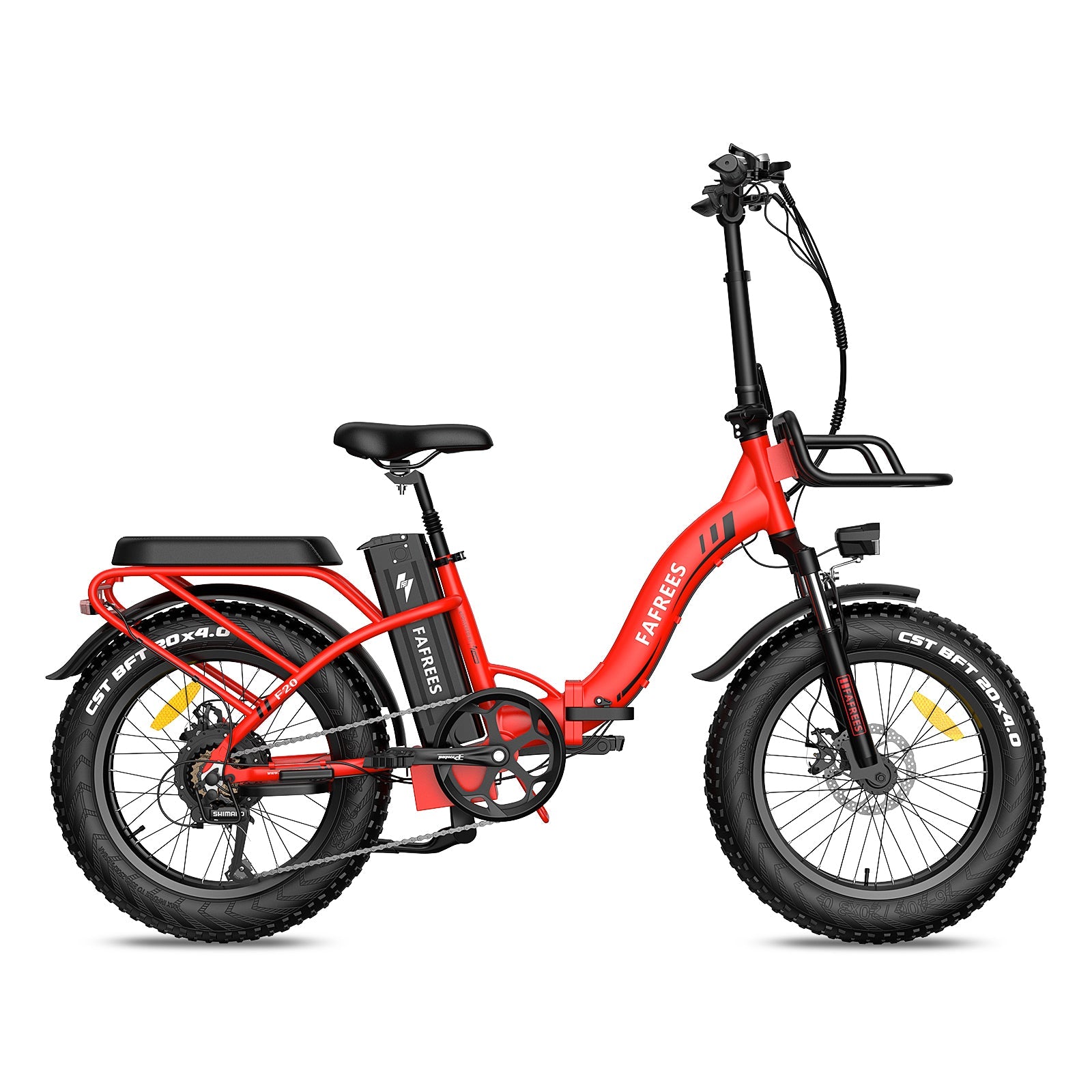 Vélo électrique FAFREES F20 Max 500W - Autonomie 110 km - Freins à disque - Rouge