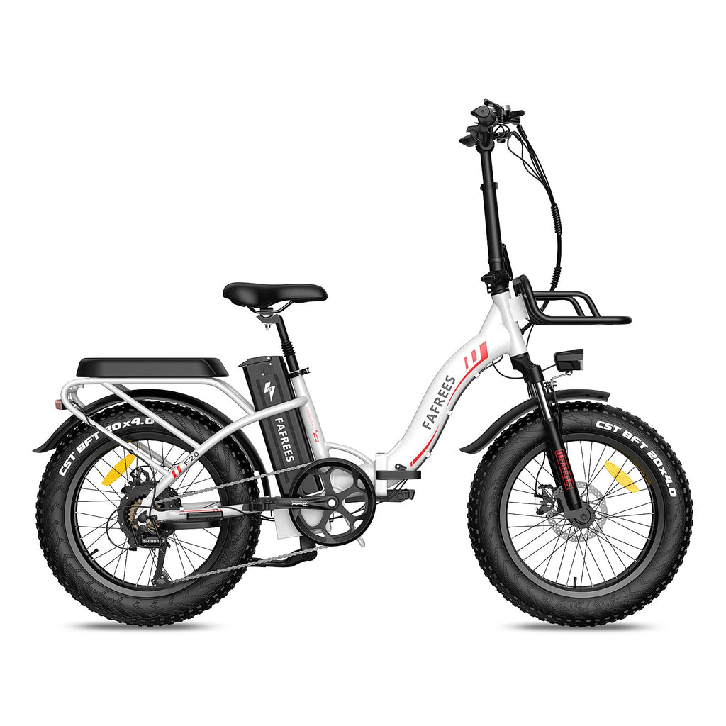 Vélo électrique FAFREES F20 Max 500W - Autonomie 110 km - Freins à disque - Blanc
