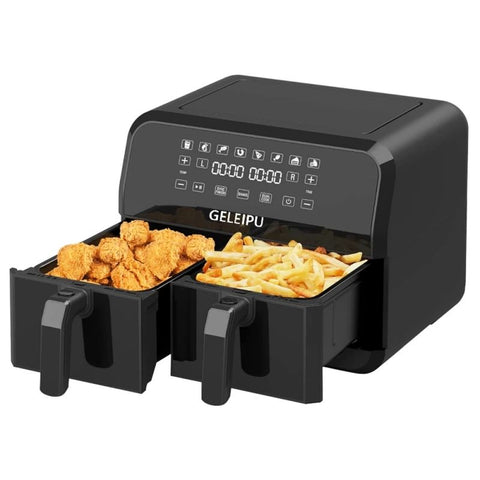 "Friteuse sans Huile GELEIPU-DL28 - Puissance  1800W Capacité 10L 8 Modes de Cuisson - Noir"