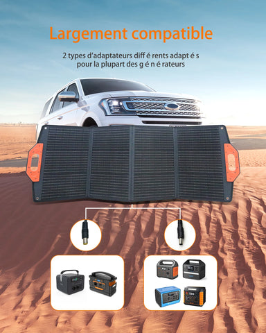 NOVOO 100W panneau solaire portable chargeur de batterie solaire pliable