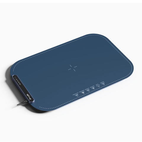 Willing BW614 Plateau chauffant électrique portable avec revêtement nano - 250 W pliable 3 niveaux de puissance facile à nettoyer - Bleu
